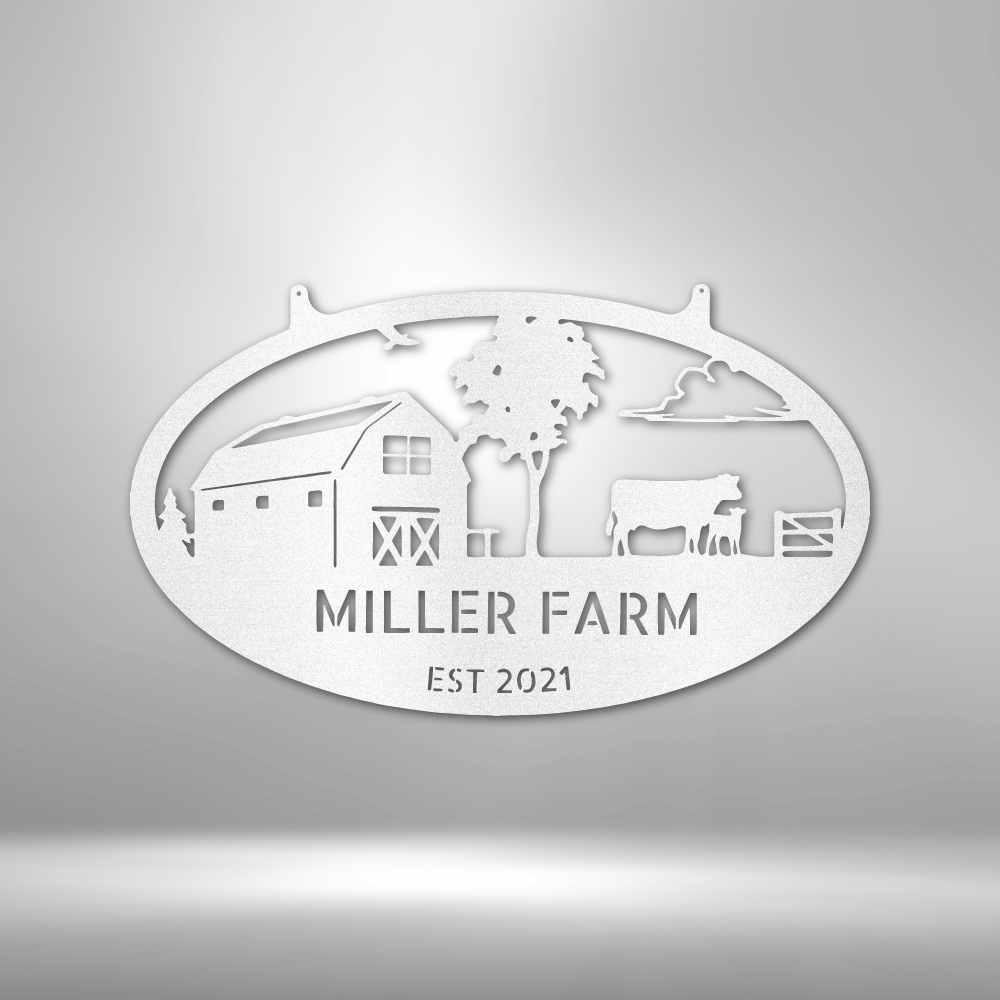 Farmstead Monogram - Steel Sign