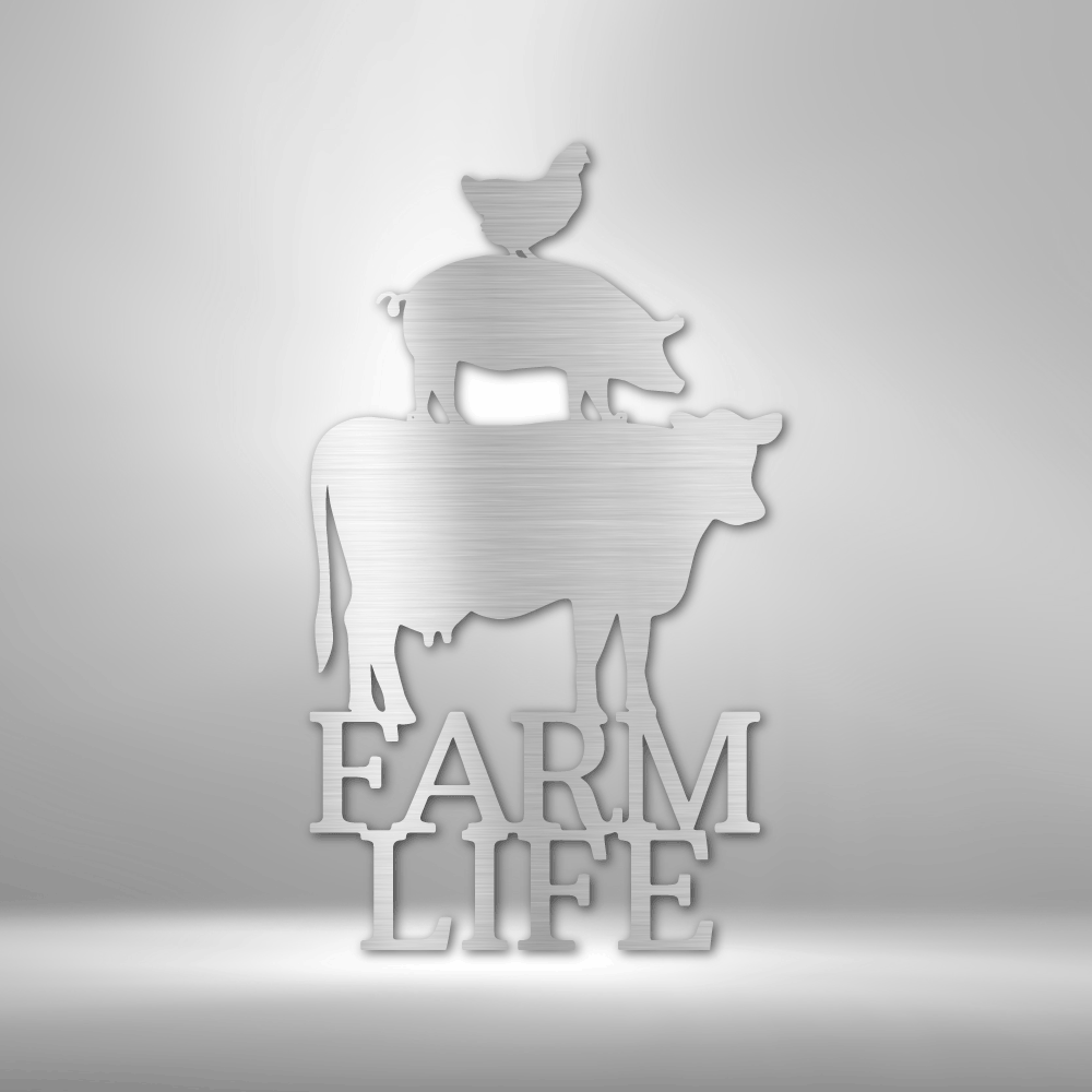 Farm Life Animals - Steel Sign