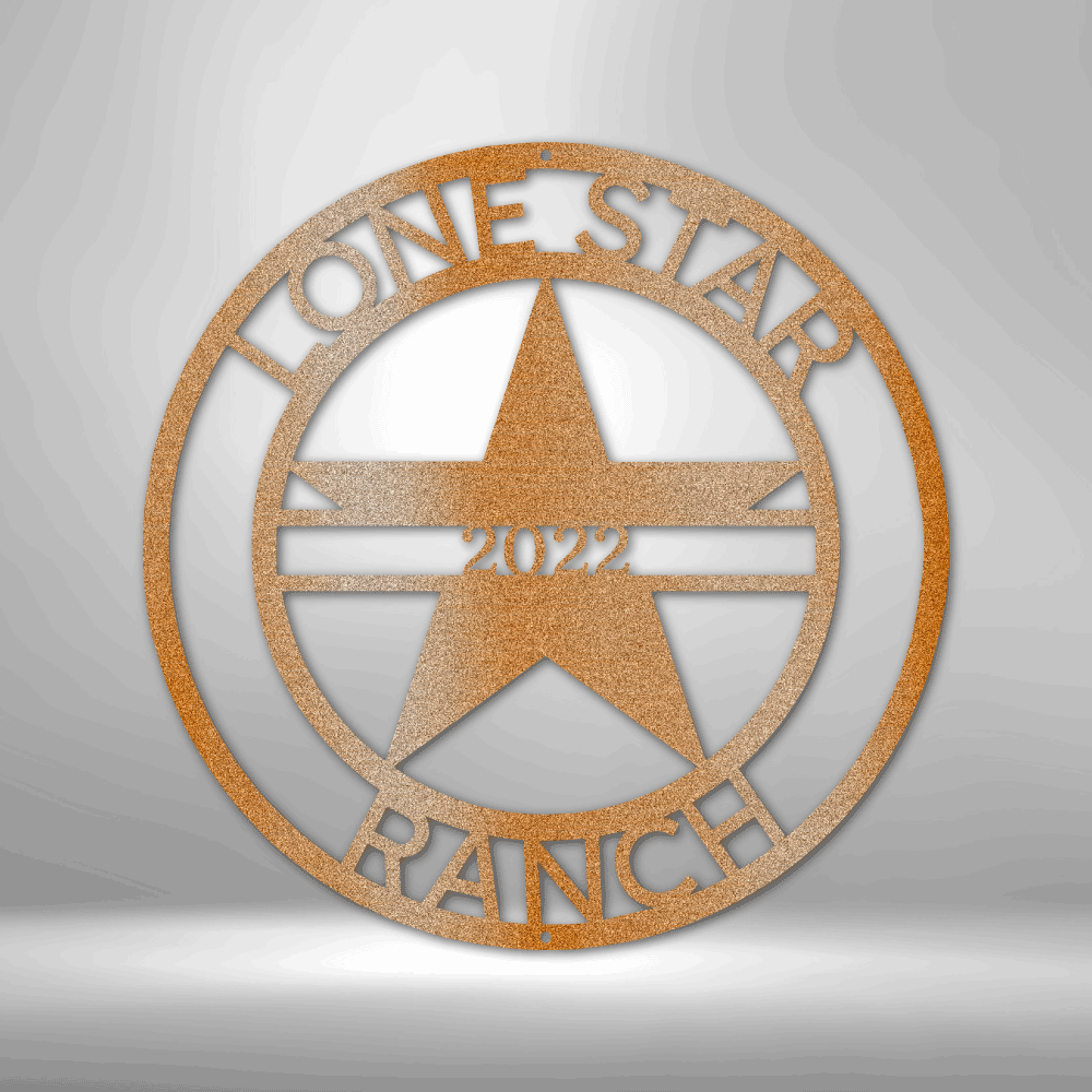 LoneStar 1 Monogram - Steel Sign