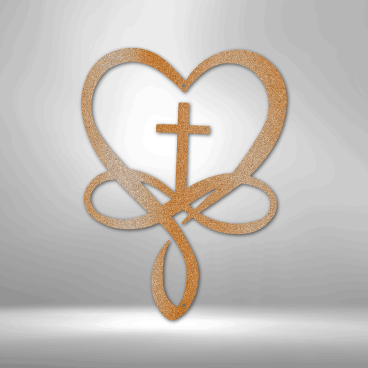 Love Infinity Cross - Steel Sign